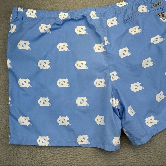 Columbia UNC Swim Trunks Mens 6X Blue Tar Heels Nylon Lined Beach Summer Casual - Picture 5 of 15